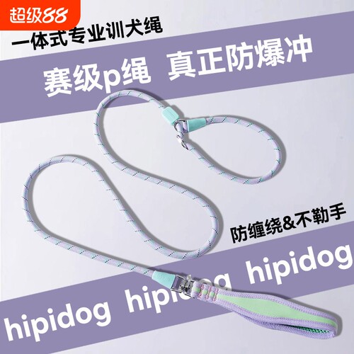 宠物P链牵引绳狗狗遛狗项圈一体式防挣脱舒适握把中大型犬牵引带