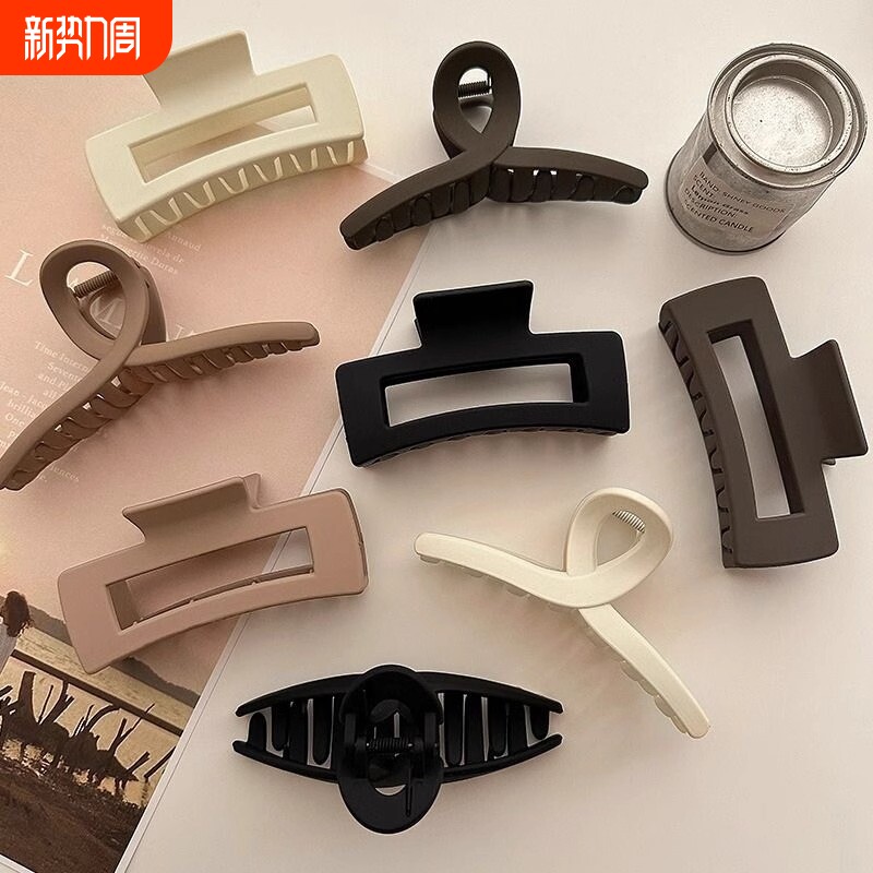 发夹抓夹女大号鲨鱼夹头发发卡高级感头饰2023新款量多大气交叉