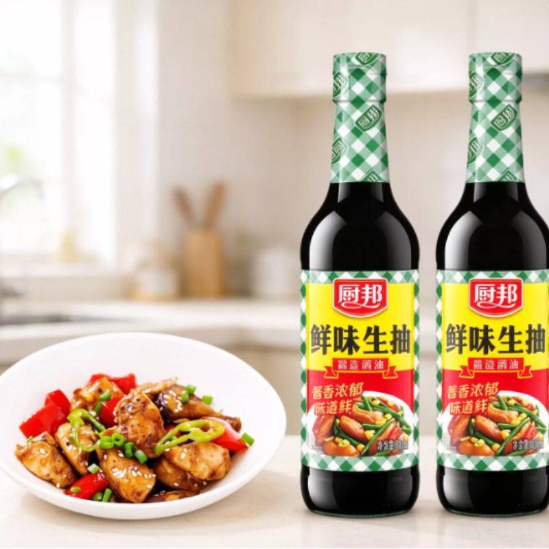 鲜味生抽 500ml瓶酿造酱油家用炒菜凉拌点蘸提鲜上色调味品酱香