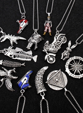 嘻哈项链男女小众潮流毛衣链配饰