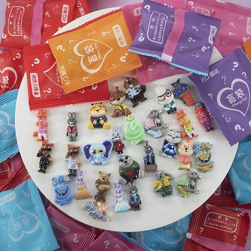 疯狂动物城拆拆乐盲盒小猪妖潮玩