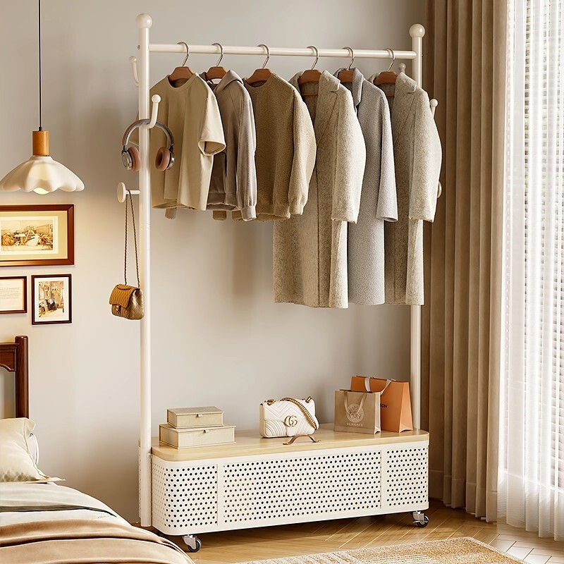 衣帽架落地卧室衣架床边放衣服神器次净衣置物架挂衣架可移动收纳