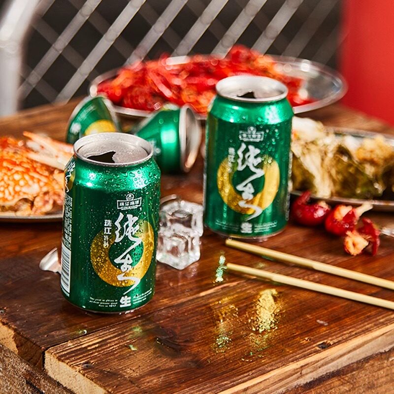 珠江特制纯生啤酒整箱国产24罐图片