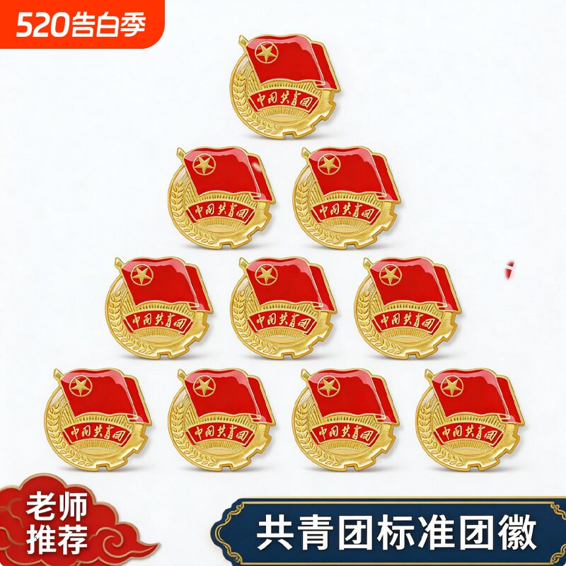 团徽2cm共青团正版标准型磁吸强磁款中国共青团团员徽章胸针团微章
