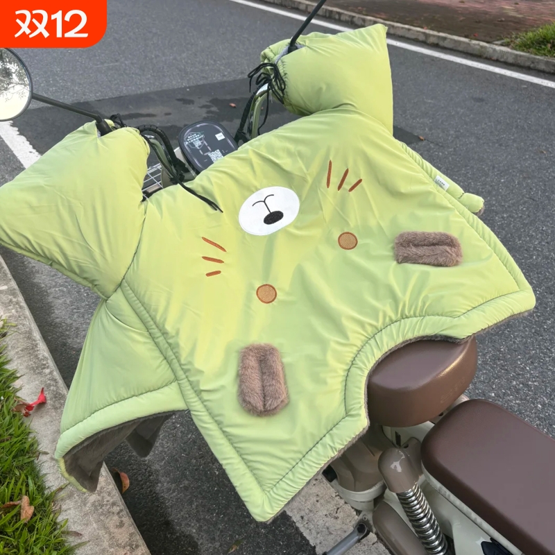 2025新款电动车挡风被冬季适用爱玛雅迪护腿带小孩电瓶车防风罩