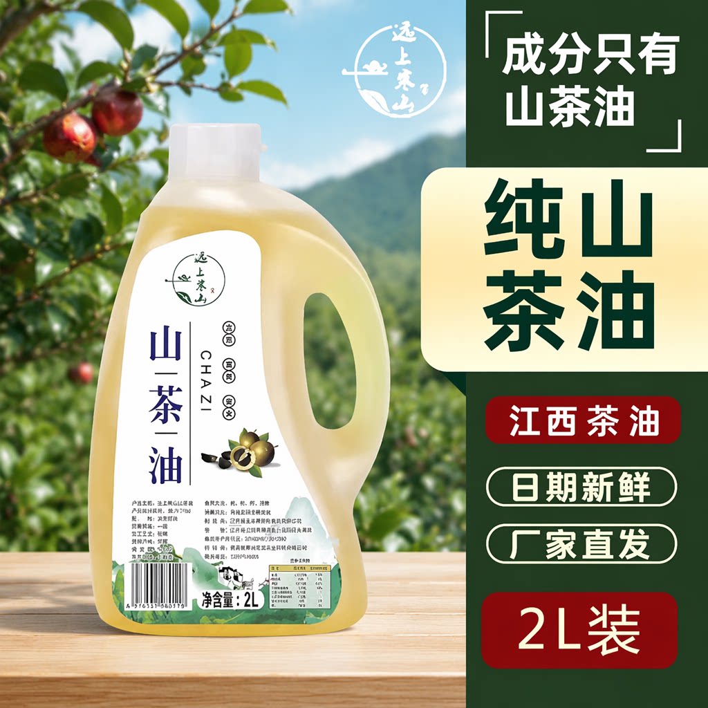 山茶籽油一级纯正山茶油食用油2L装江西农家健康高山茶树油送礼