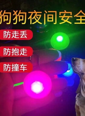 宠物夜行灯发光项圈防走失吊坠