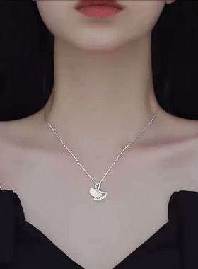 送女友银杏叶项链女小众设计高级感锁骨链2025年新款潮耳饰品送礼