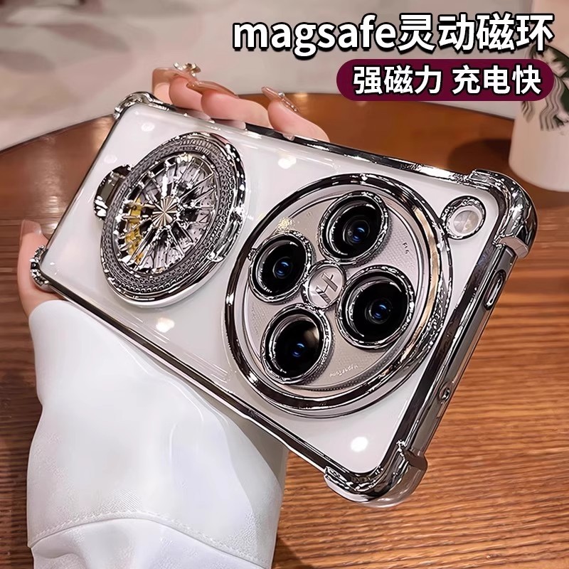 带支架适用oppofindx9手机壳新款findx8pro透明高级感findx7镜头全包气囊防摔ultra软硅胶保护套女0pp0外壳男