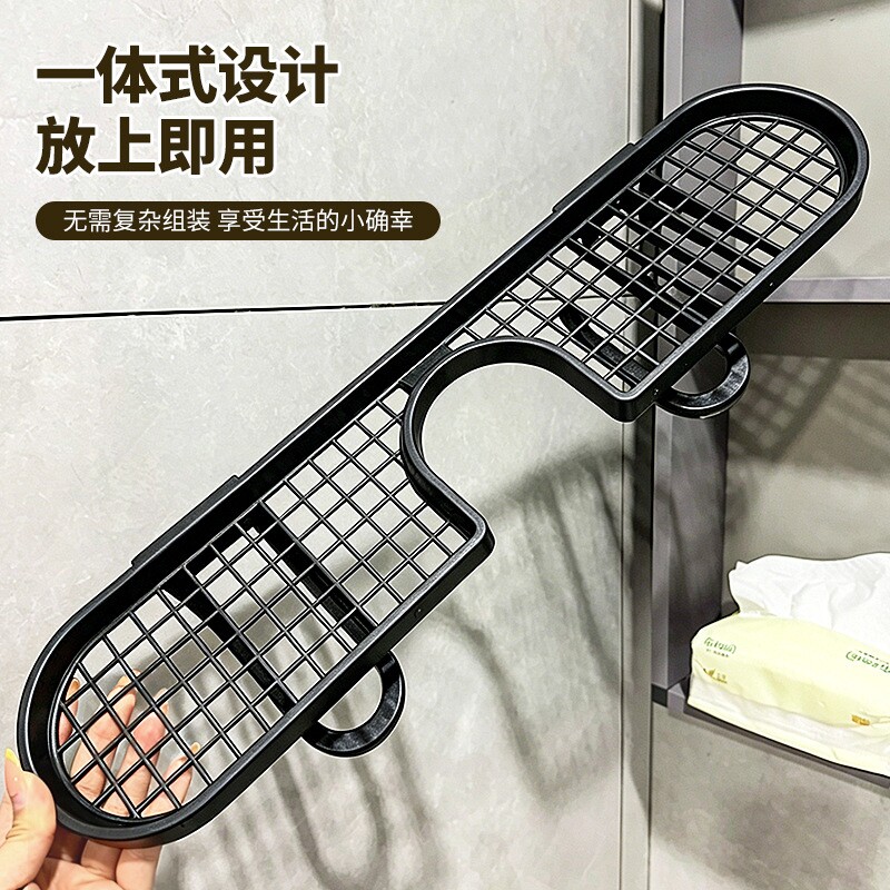 水龙头置物架 一体式免安装厨房水槽沥水架 多功能卫浴用品收纳架