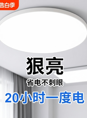 2024年新款led吸顶灯卧室灯客厅灯现代简约中山灯具圆形厨房阳台