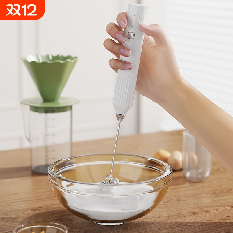 电动打奶泡器牛奶打泡器手持奶泡机打发搅拌器咖啡搅拌棒充电奶粉