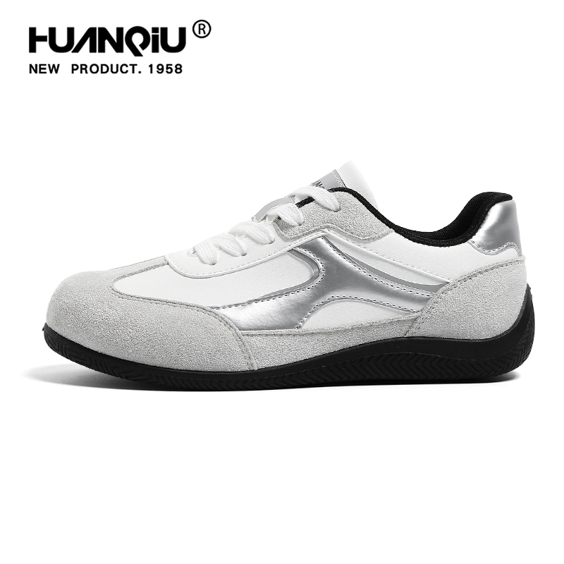 环球隐形内增高德训鞋女款2025新款秋季百搭休闲赛车鞋子学生女鞋