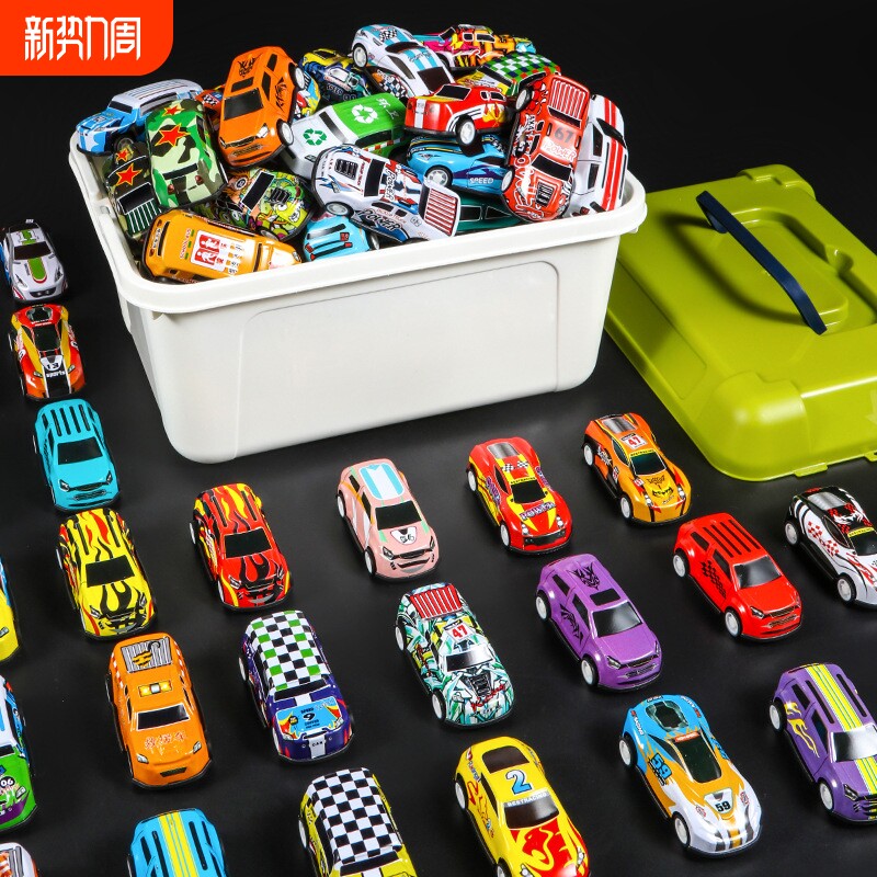100只回力合金小汽车玩具车摆摊批发夜市儿童小朋友玩具幼儿园