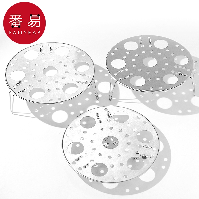 蒸架A1pf0-家用厨房蒸架圆形蒸蛋器折叠蒸架高脚蒸盘架鸡蛋包子