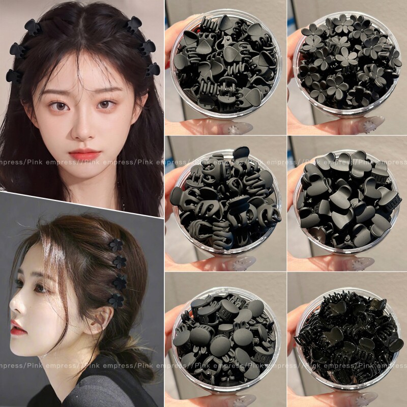 公主头小抓夹女高级感黑色精致夹子发夹侧边刘海碎发发卡头饰边夹