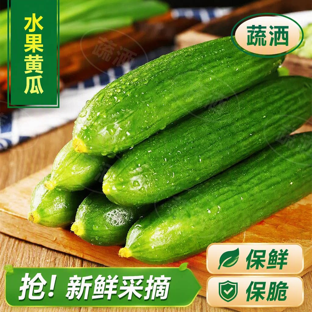 水果黄瓜新鲜生吃脆嫩小青瓜黄瓜小组合整箱当日现摘瓜果无刺凉拌