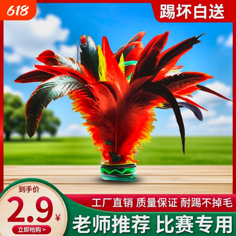 毽子儿童小学生比赛专用羽毛耐踢毛毽球老式键大人运动腱鸡毛毽子
