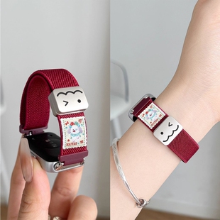 适用华为手环10手表带链9nfc版手腕带智能运动8编织磁吸7荣耀手环电子替换手链新款九十代夏天系列表链高级感