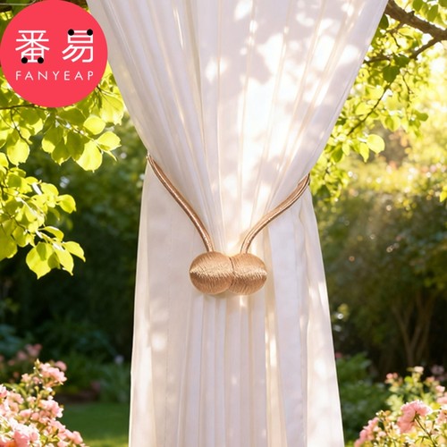 窗帘绑带A1vn800-免打孔耳机式磁吸窗帘绑带窗帘扣束带配饰