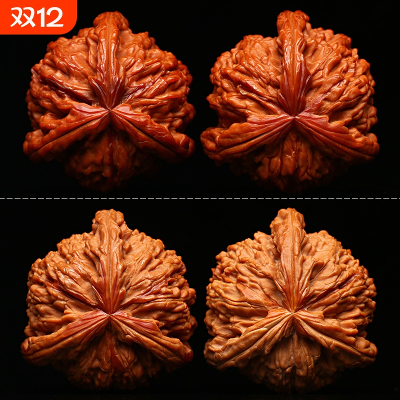 机刷高抛拼接白狮子头三棱三道筋大正奔异形原色文玩核桃手盘把件