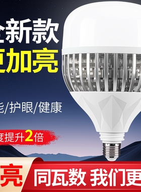 LED灯泡节能灯鳍片款100W大功率厂房仓库用超亮工厂直供球泡灯