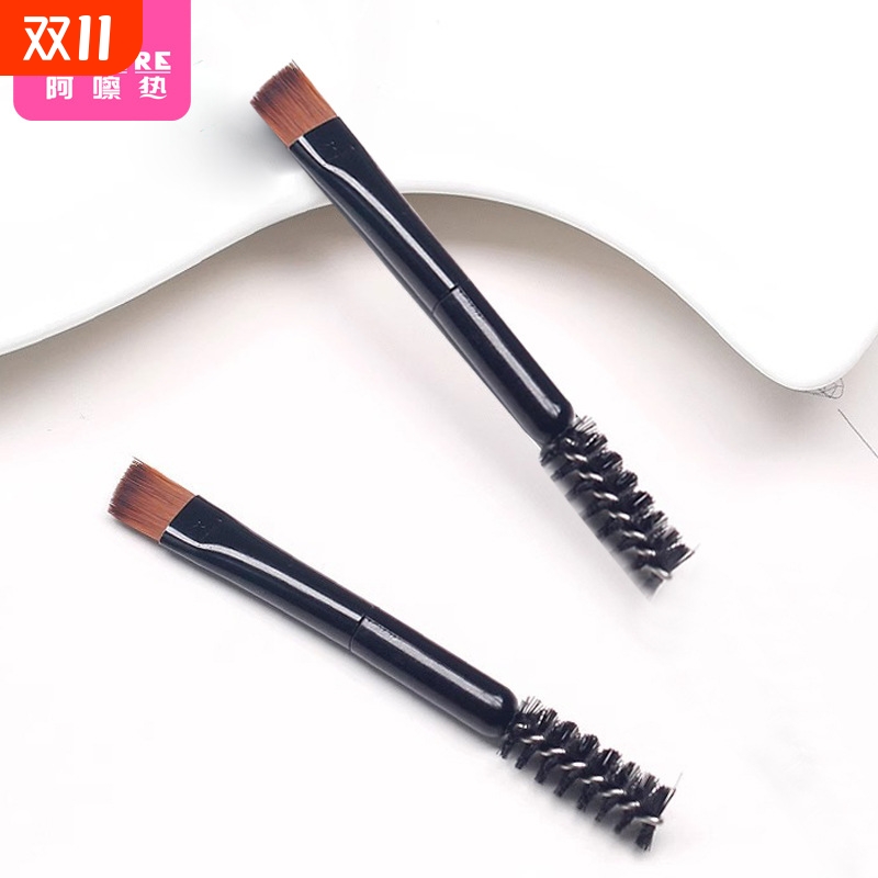 眉刷BA1sn0-双头螺旋眉毛刷化妆刷便携工具两用睫毛鼻影刷刀