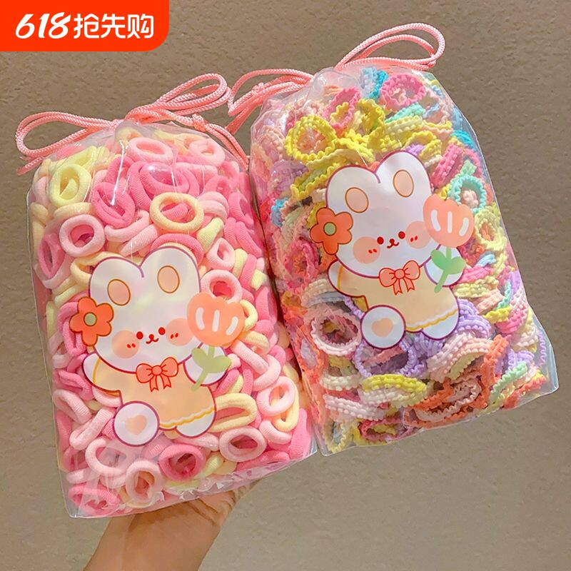 儿童高弹性皮筋女童宝宝发圈小女孩头发不伤橡皮筋毛巾头绳高颜值