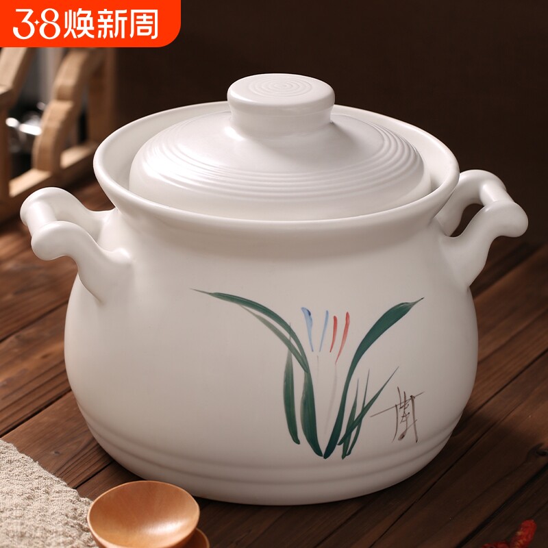 砂锅耐高温干烧煲汤锅炖锅商老式家用锅煤气灶头专用陶瓷沙锅耐热