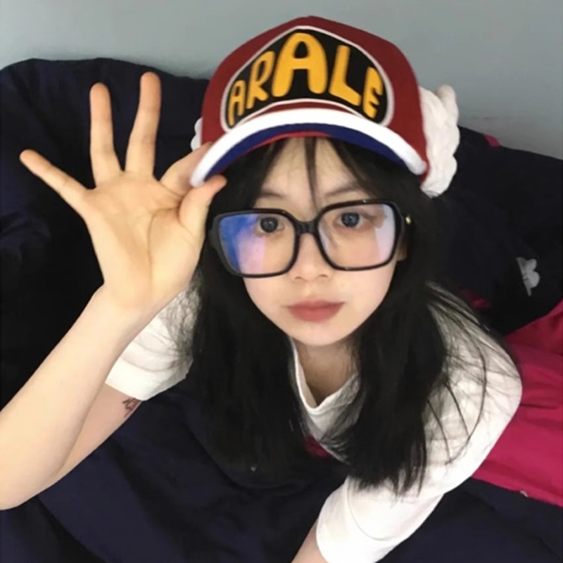 可爱阿拉蕾帽子红色棒球帽大头围学生女生漫展cosplay天使翅膀