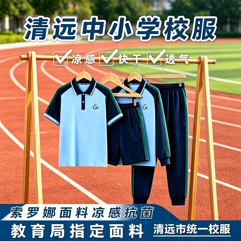 广东清远市统一校服中小学夏套装