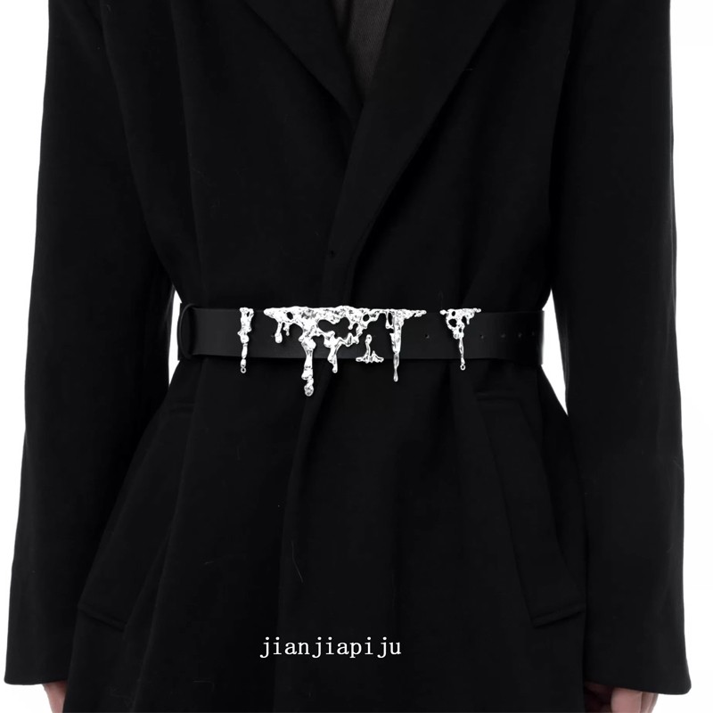 皮带男金属链条ins百搭收腰束腰装饰腰链连衣裙子裤子腰带潮针扣