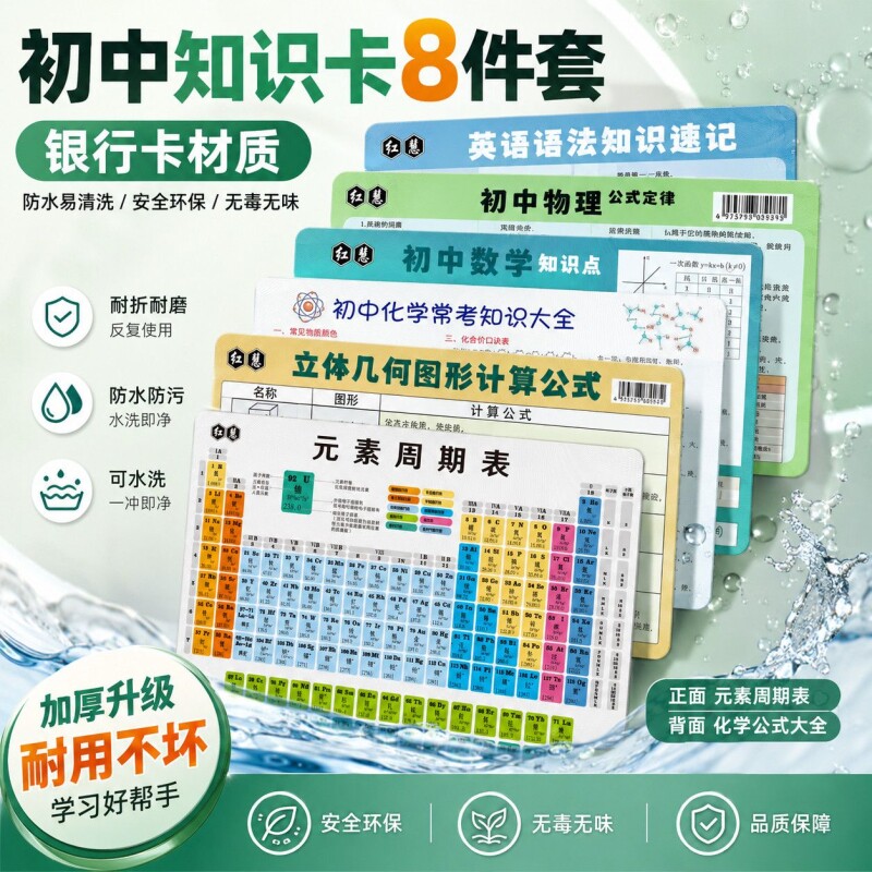 初中化学元素周期表卡片速记单位图片