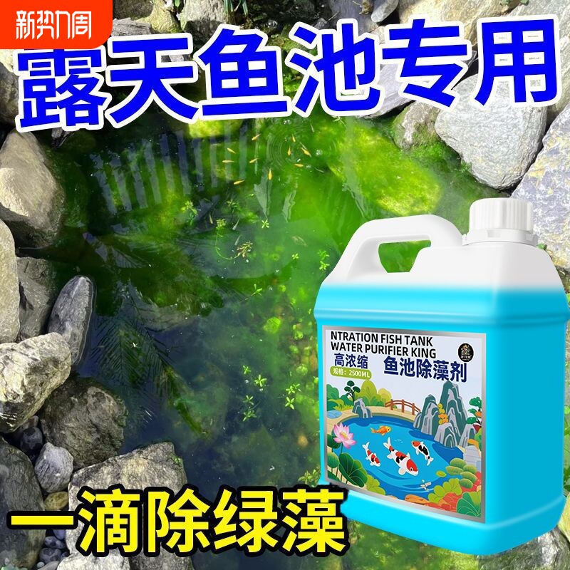 除藻剂高浓缩鱼池绿藻绿水黑水室外水质净化剂消毒杀菌除臭净水剂