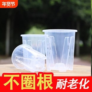 花大爷兰花专用花盆圆形控根透气不暴晒简约塑料高款树脂控根花盆