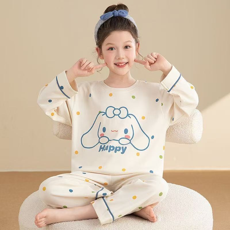 秋冬新款女童长袖家居服套装