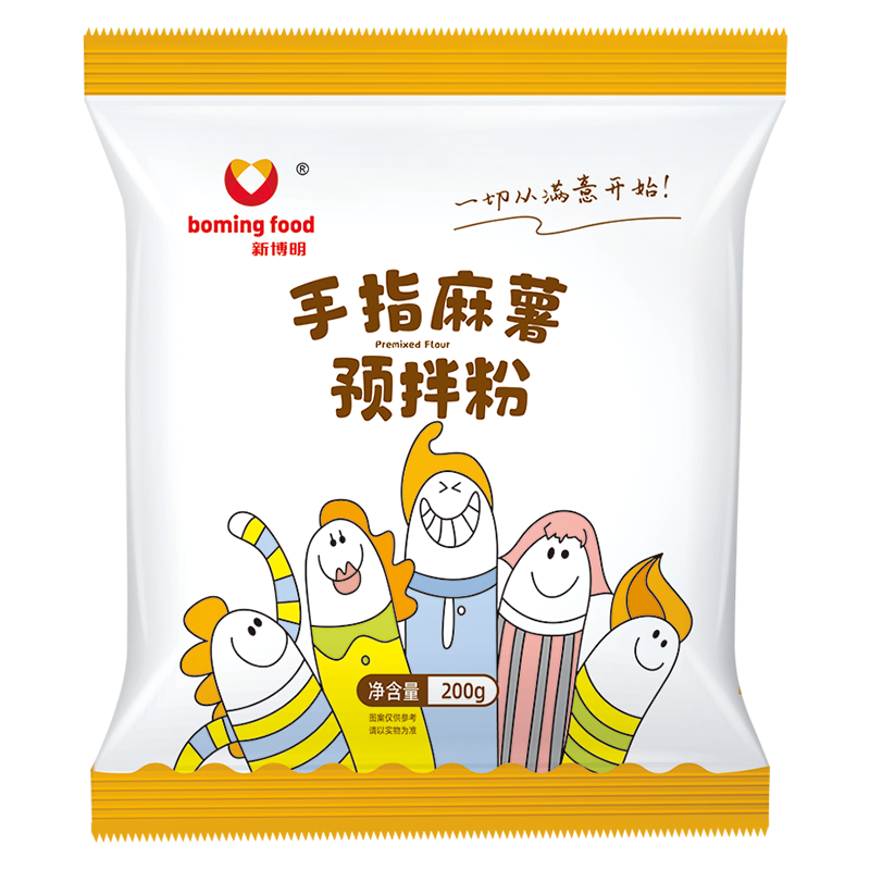 新博明手指麻薯预拌粉家用手指饼干卡拉棒麻薯面包麻薯粉烘焙专用