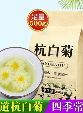 菊花茶杭白菊正宗桐乡新胎菊花散装浙江杭州贡菊官方旗舰店降火