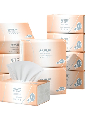 舒可乐原生木浆舒适亲肤抽纸160张/包*12包