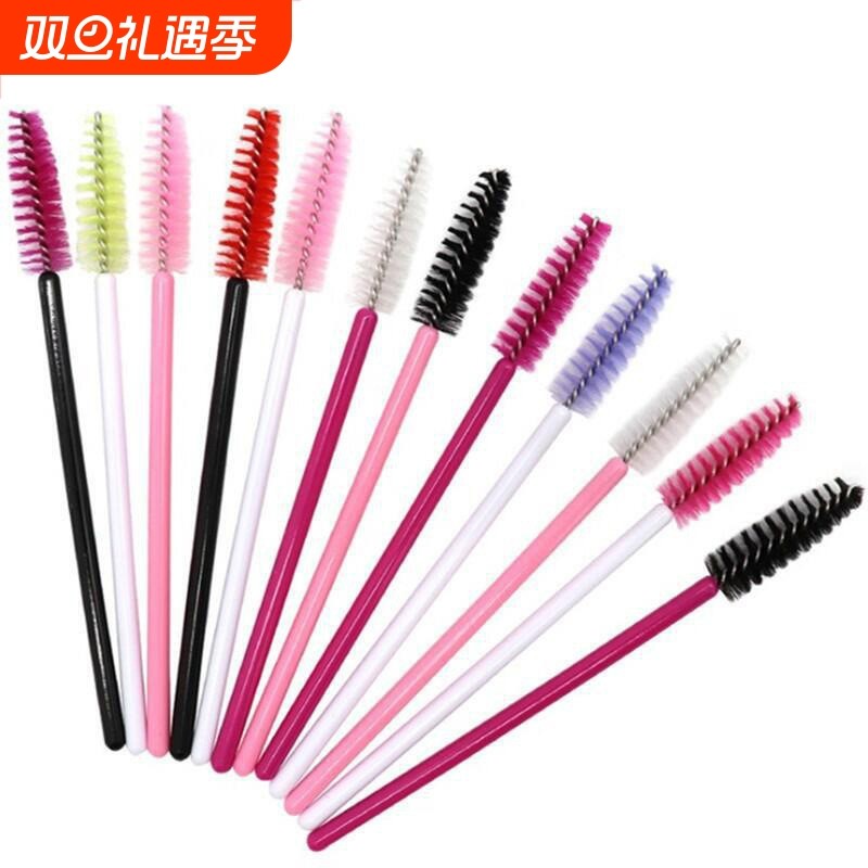 一次性尼龙刷迷你便携彩色睫毛卷 螺旋眉毛刷睫毛刷化妆梳