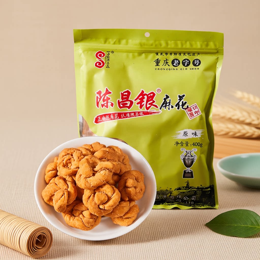 重庆陈昌银麻花特产磁器口手工陈非遗老字号老式糕点零食小吃传统