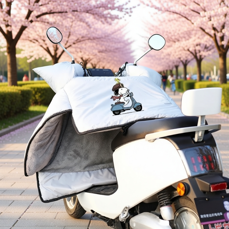 电动车挡风被冬季加绒加厚冬天电瓶车秋冬款保暖牛津布防水防风