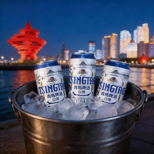 青岛啤酒全麦白啤500ml罐装精酿小麦饮品中浓度麦芽听装保存酒水