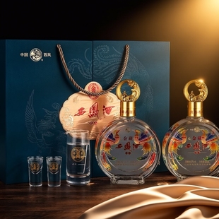 西凤酒52度金藏优品凤香型纯粮食白酒高档礼盒500ml 2瓶送礼正品