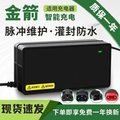 防水型适用金箭电动车电瓶充电器48V12AH60v20AH72V32AH2针3针