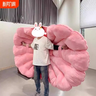 大蚌壳睡袋女生儿童玩具巨型贝壳被子窝抱枕玩偶睡觉娃娃生日礼物