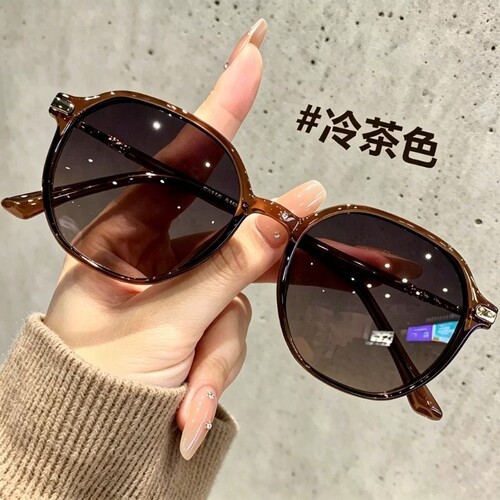 茶色偏光墨镜女款2026新款太阳镜小脸防紫外线高级感专用近视眼镜
