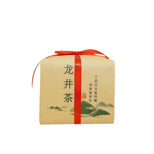 杭州龙井绿茶浓香型新茶牛皮纸包装250gx1包