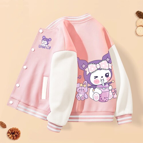 女童外套2026新款儿童棒球服春秋款上衣衣服小女孩洋气童装库洛米