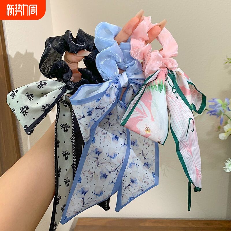 蝴蝶结发带女2026新款飘带头绳大肠发圈高级感扎头发皮筋发饰发绳